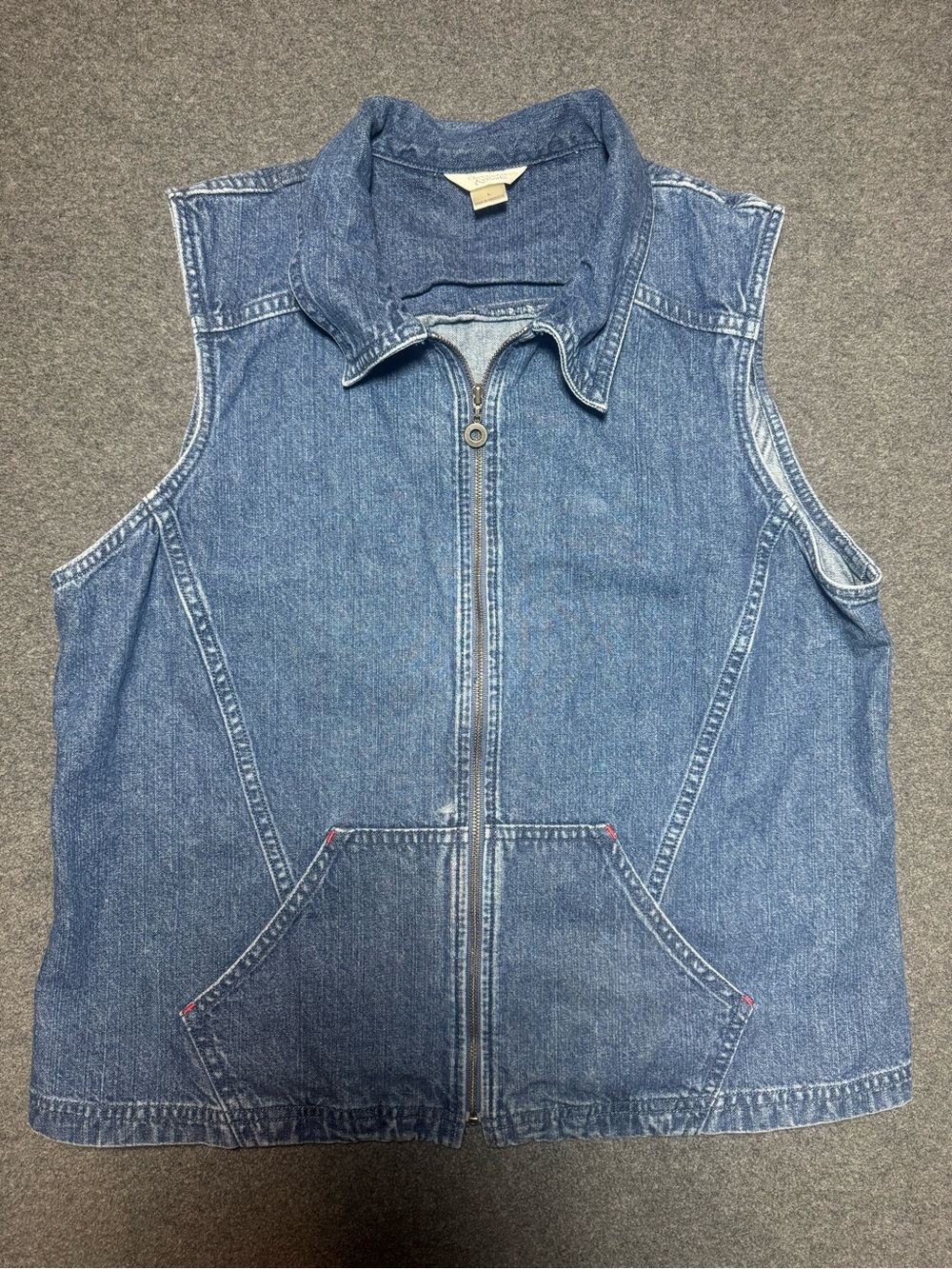 Christopher & Banks Women’s Denim Zip-Up Vest – Size Large